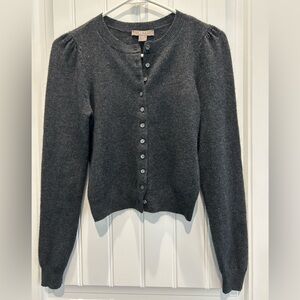 AE77 Wool & Cashmere Cardigan in Charcoal